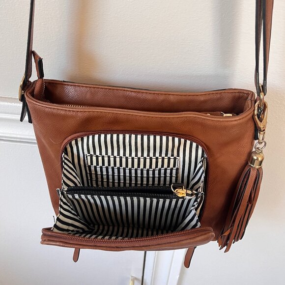 Lily & Ivy Brown Faux Leather Purse - Picture 3 of 4